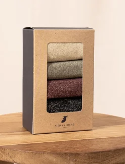Pied de Biche Chaussettes>Chaussettes Paillettes Dore, Sauge, Muscat & Noir