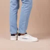 Pied de Biche Sneakers>Vasco Blanc & Bleu Arctique